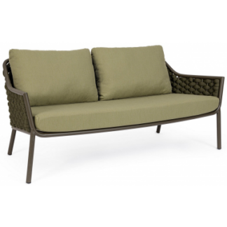Everly loungesofa i aluminium og olefin B170 cm - Oliven/Mørkegrøn/Grøn