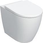 GEBERIT iCon gulvstående toilet, back-to-wall. Mat hvid med mat hvidt toiletsæde.