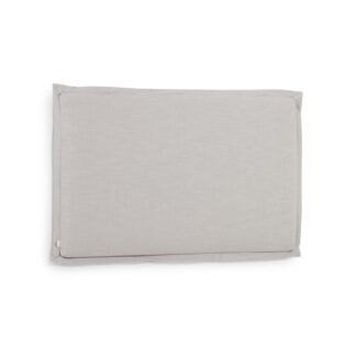 LAFORMA Tanit sengegavl, m. aftageligt betræk - grå linned (til 160 cm senge)