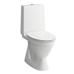 Laufen rigo toilet med s-lås, helstøbt cisternekappe, hvid. Ekskl. Multikvik