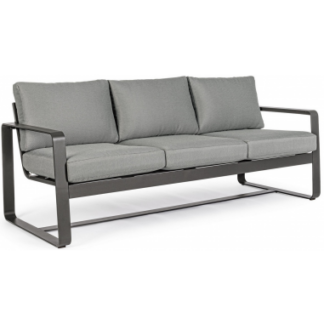 Merrigan loungesofa i aluminium og olefin B194 cm - Charcoal/Mørkegrå