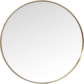 KARE DESIGN Curve Round spejl - spejlglas og messingbelagt ramme, rund (Ø 100)